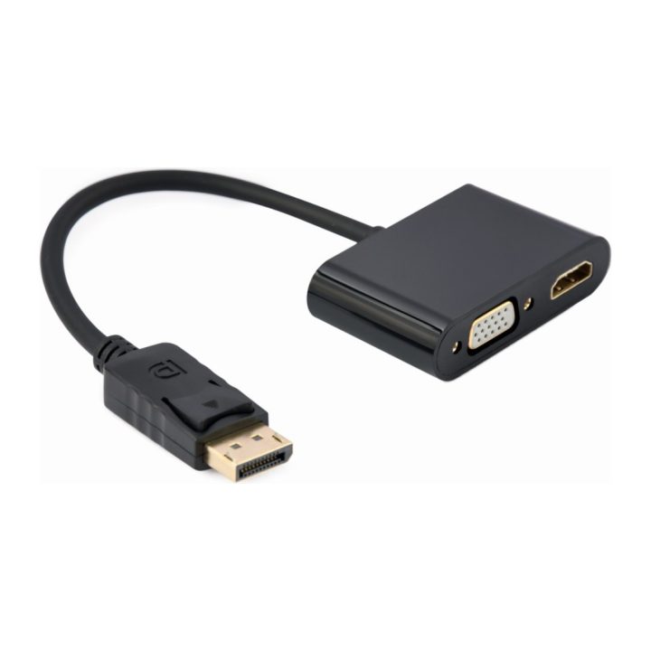 Gembird A-DPM-HDMIFVGAF-01 DisplayPort cable 0.1 m Black