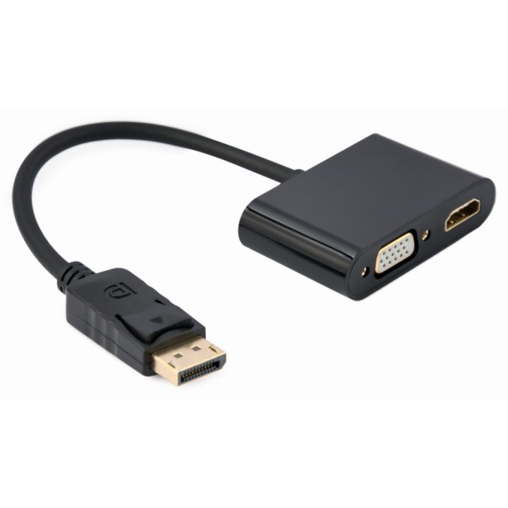 Gembird A-DPM-HDMIFVGAF-01 DisplayPort cable 0.1 m Black
