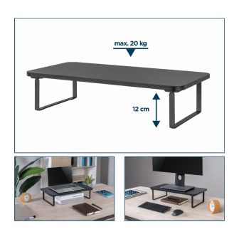 Gembird MS-TABLE-03 Monitor Stand Desktop Black