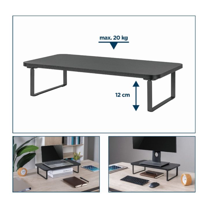 Gembird MS-TABLE-03 soporte para monitor Escritorio Negro
