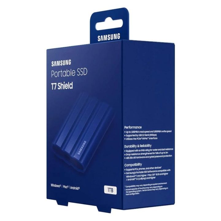 Samsung MU-PE1T0R 1 TB USB Type-C 3.2 Gen 2 (3.1 Gen 2) Blue