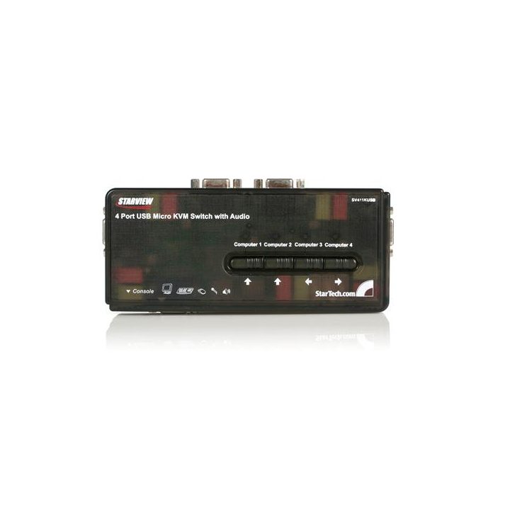 StarTech.com Conjunto de Comutador KVM 4 Portas Vídeo VGA USB 2.0 com…