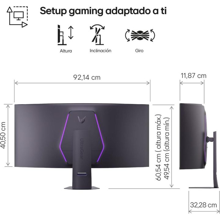 LG 39GX950B-B 39" 5K2K 165 Hz OLED curvo