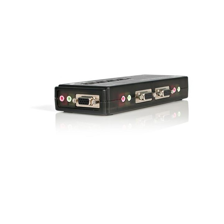 StarTech.com 4-Port VGA USB 2.0 KVM Switch Kit with Cables and Audio
