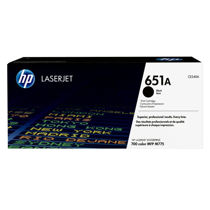 HP Cartucho de tóner original LaserJet 651A preto