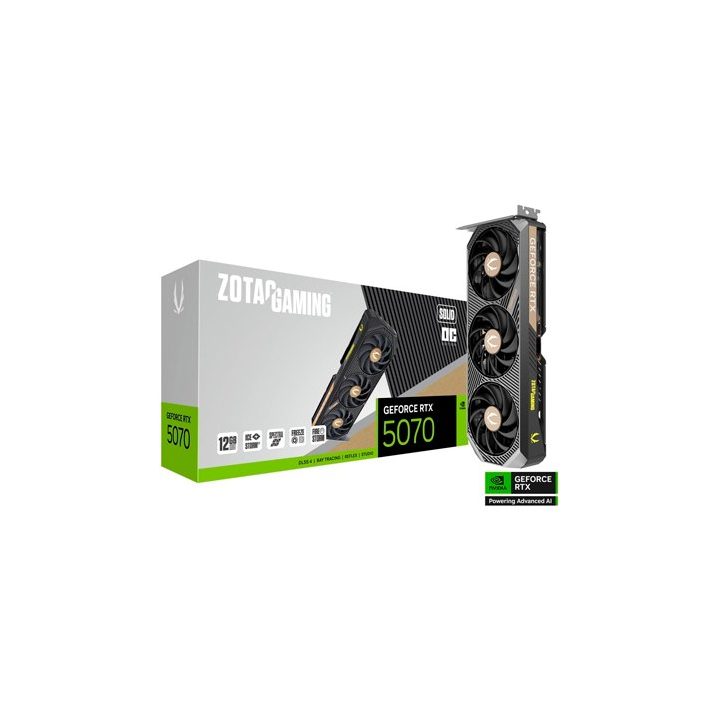 Tarjeta gráfica ZOTAC rtx 5070 solid oc 12GB (ZT-B50700J-10P)