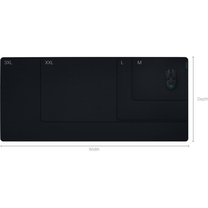 Razer Gigantus V2 - Medium Black, Green Gaming Mouse Pad…