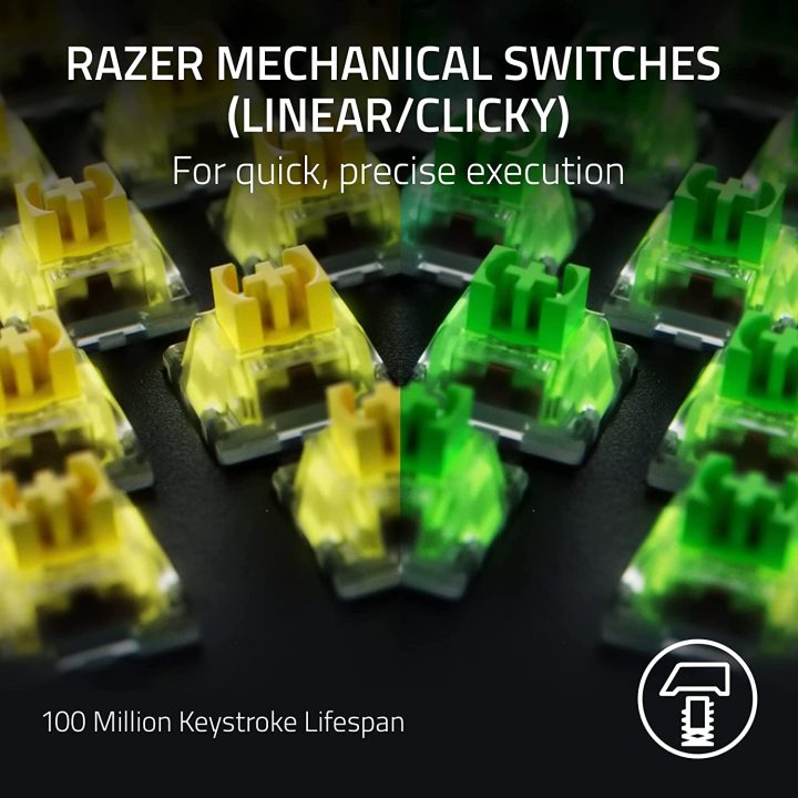 Razer BlackWidow V4 Pro Green Switch Keyboard (US)…