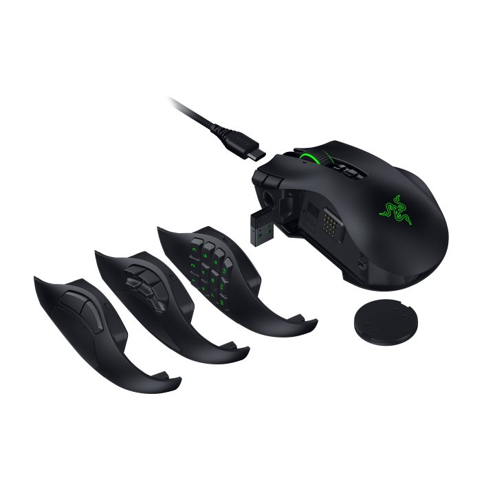 Razer Naga V3 Pro ratón Juego Mano derecha RF Wireless + Bluetooth +…
