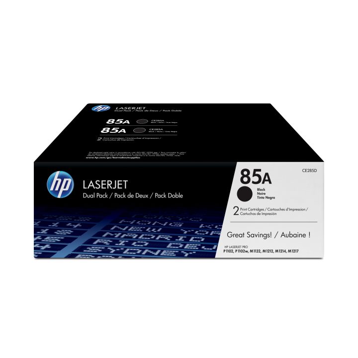 HP Pack de poupança de 2 cartuchos de toner original LaserJet 85A…