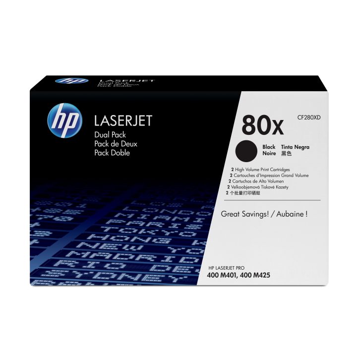 HP Cartucho de toner preto original de alto rendimento 80X LaserJet
