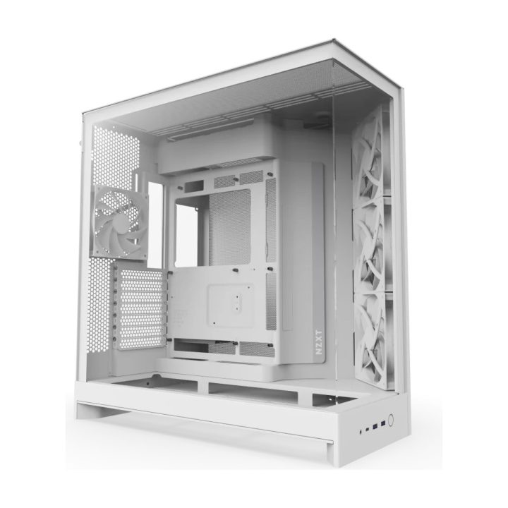 Gabinete NZXT h9 flow (2025) dual-chamber mid-tower case - all white…
