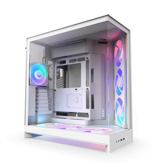 Caja NZXT h9 flow RGB+ (2025) dual-chamber mid-tower case w/ RGB fans…