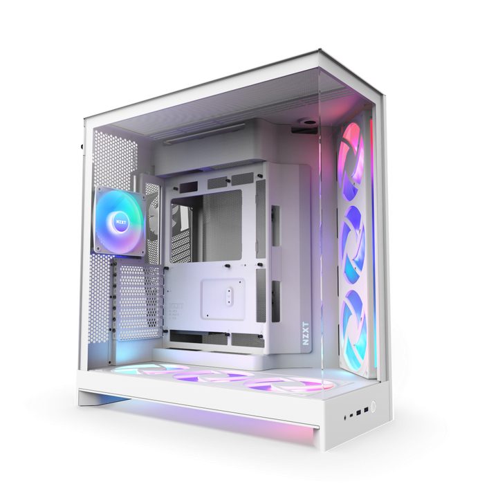 Caja NZXT h9 flow RGB+ (2025) dual-chamber mid-tower case w/ RGB fans…