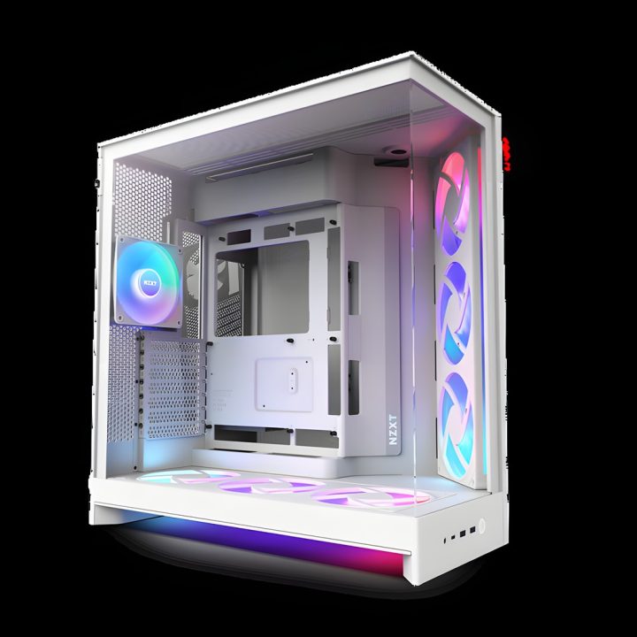NZXT h9 flow RGB+ (2025) Dual-Chamber Mid-Tower Case with RGB Fans &…