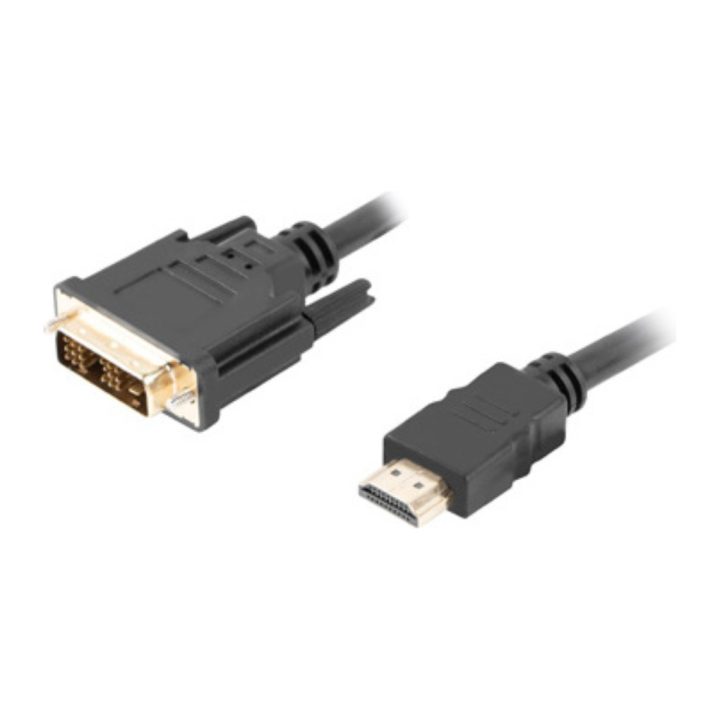 Lanberg HDMI Male to DVI-D 18+1 Male Single Link Cable 1.8m Black…