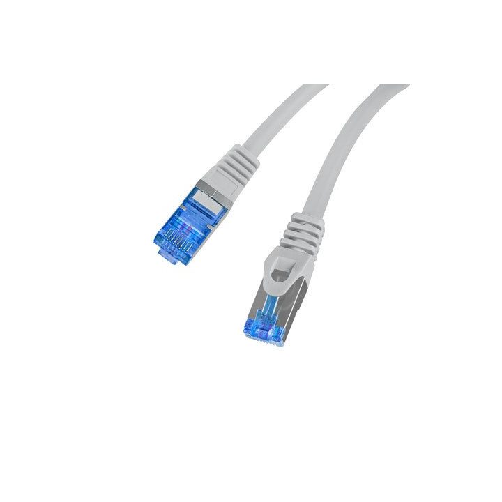 Lanberg Cat.6a S/FTP LSZH CCA Patch Cable 0.25m Gray Fluke Passed…