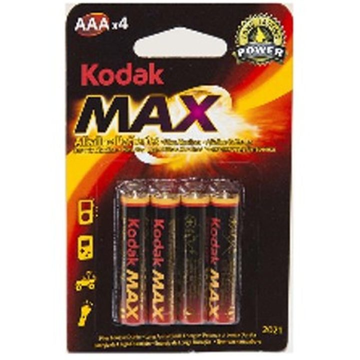 Blister de pilas alcalinas Kodak Max AAA LR3 1.5V blister 4 pilas