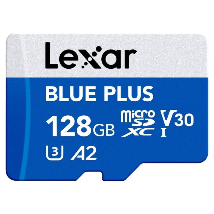 Lexar 128GB blue plus microSDHC UHS-i com adaptador SD, leitura até…