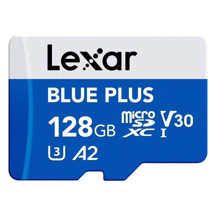 Lexar 128GB blue plus microSDHC UHS-i with SD adapter, up to 170MB/s…