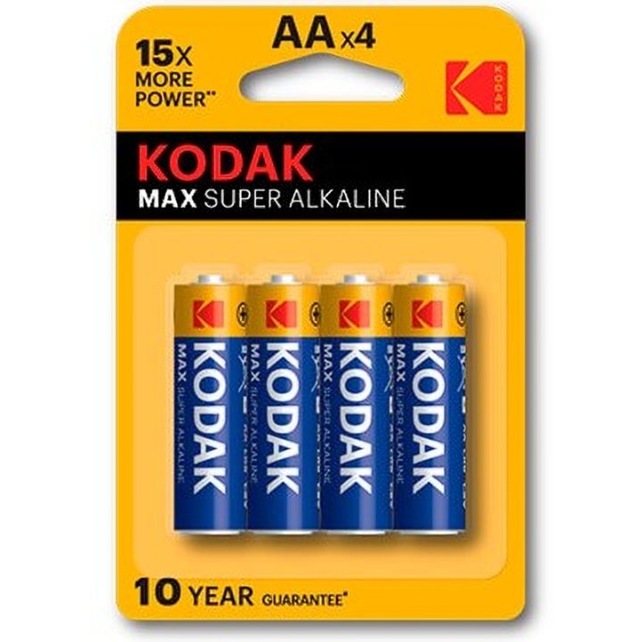 Blister pilas Kodak alcalina max aa LR6 1.5V - blister blister 4 pilas