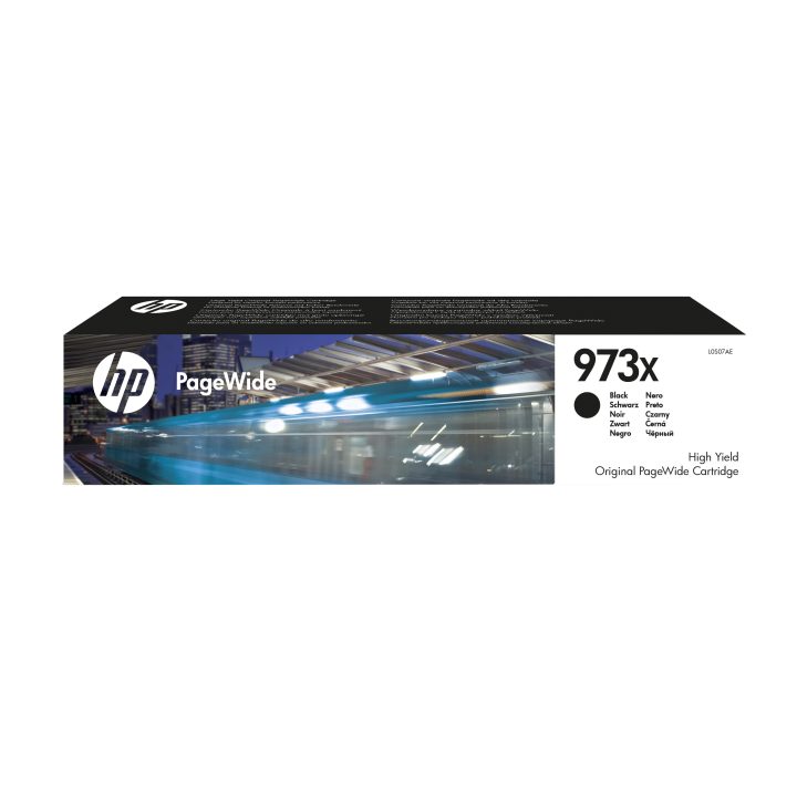 HP Cartucho preto original PageWide 973X de alto rendimento