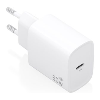 AISENS GaN Charger 30W, 1xUSB-C PD3.0, White