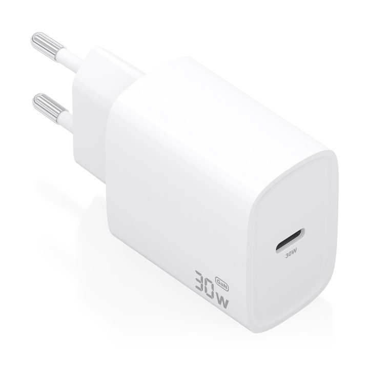 AISENS GaN Charger 30W, 1xUSB-C PD3.0, White