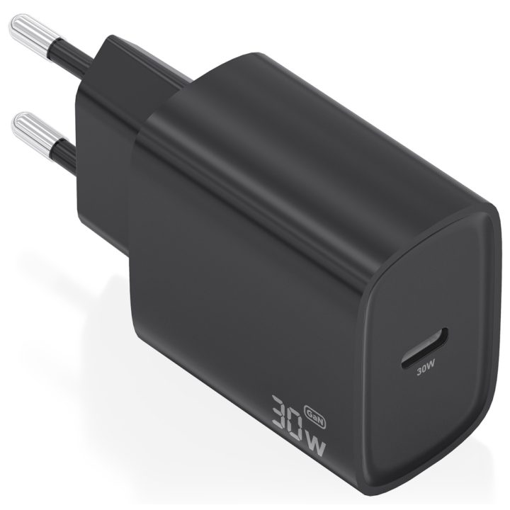 AISENS GaN Charger 30W, 1xUSB-C PD3.0, White