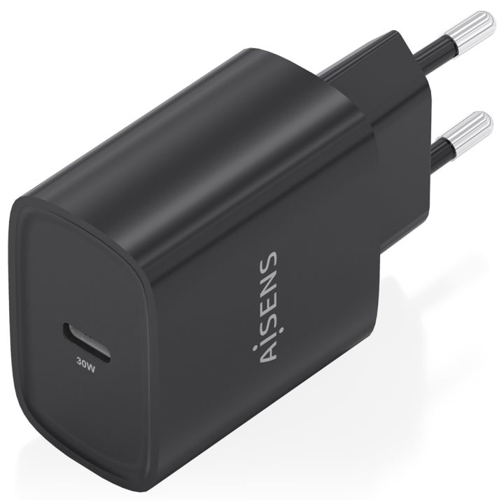 AISENS GaN Charger 30W, 1xUSB-C PD3.0, White
