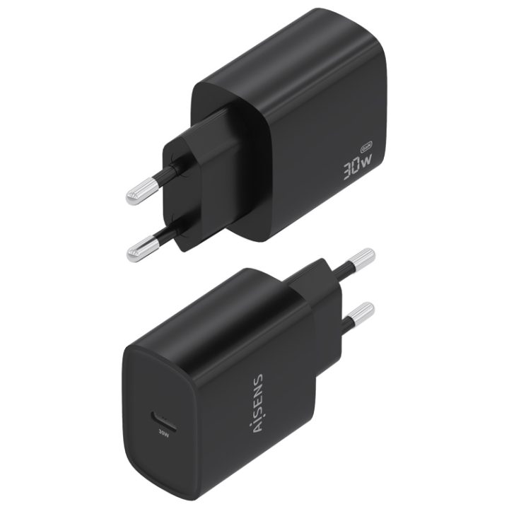 AISENS GaN Charger 30W, 1xUSB-C PD3.0, White