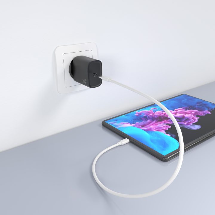 AISENS GaN Charger 30W, 1xUSB-C PD3.0, White