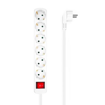 AISENS Base Múltipla 6 Tomadas com Interruptor com Cabo 3x1.5mm2…
