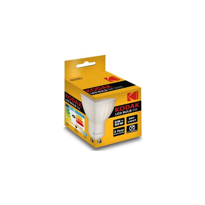 Bombilla LED Kodak dicroica GU10-400LM-dia 6000K-5W 50W-no regulable