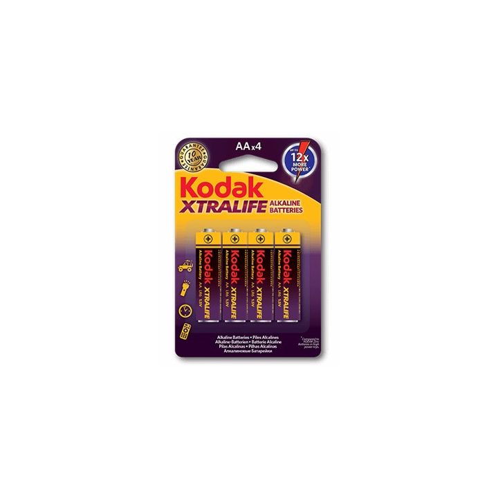 Kodak XTRAlife Blister 4 Alkaline AA LR6 Batteries