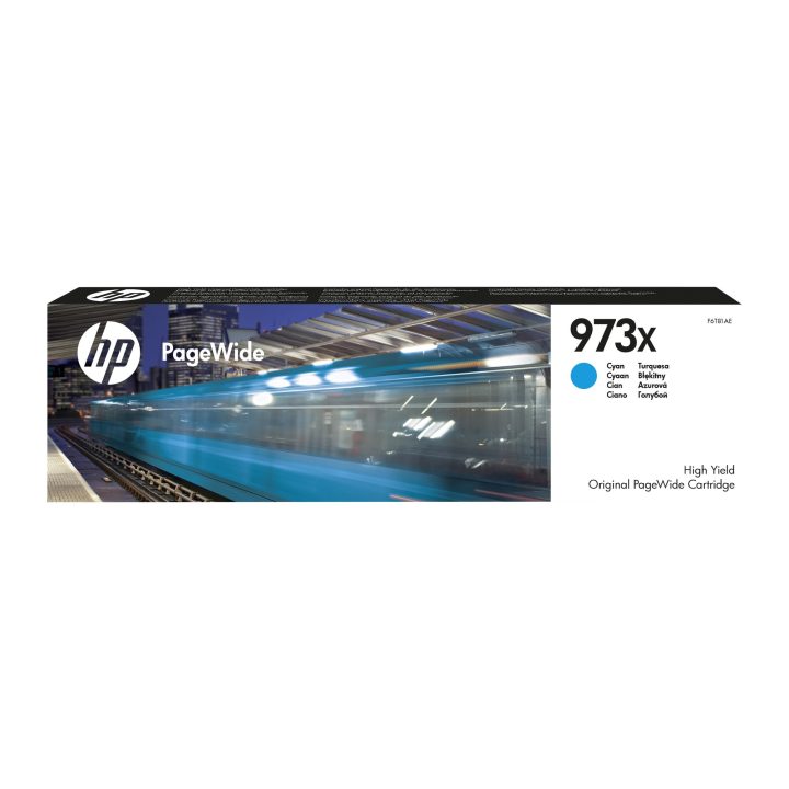 Cartucho ciano original HP PageWide 973X de alto rendimento