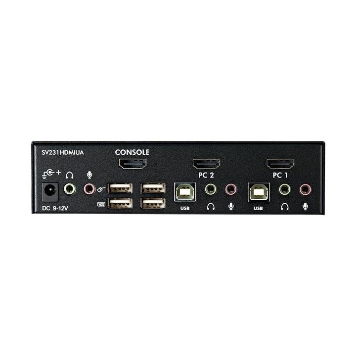 StarTech.com 2-Port HDMI KVM Switch with USB 2.0 Hub and Audio -…