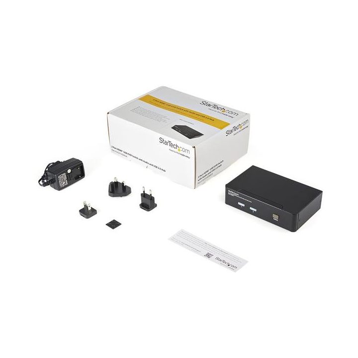 StarTech.com Comutador Switch KVM 2 portas HDMI com Hub Concentrador…