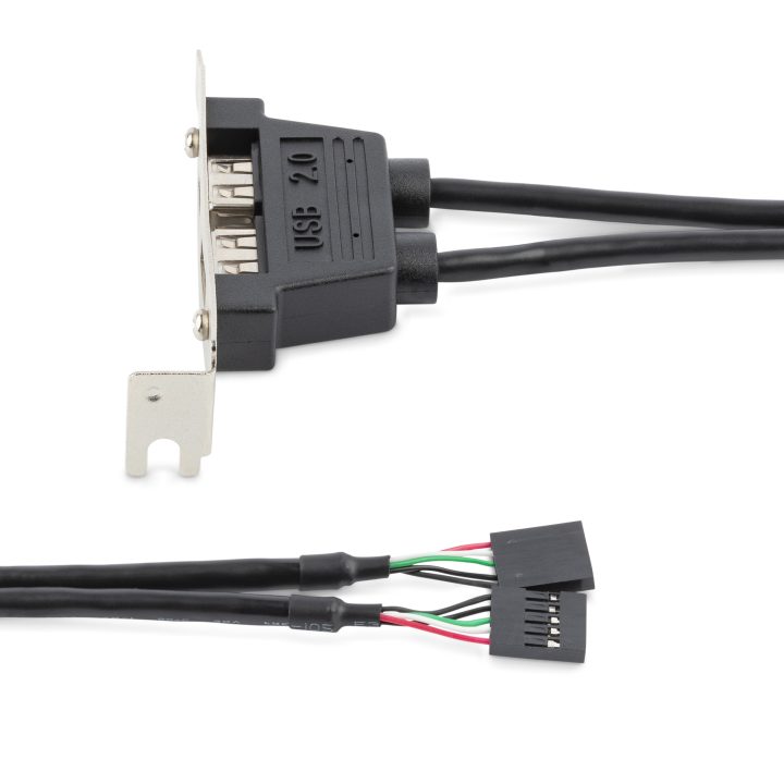 StarTech.com Cabezal Bracket Perfil Bajo de 2 puertos USB 2.0 con…
