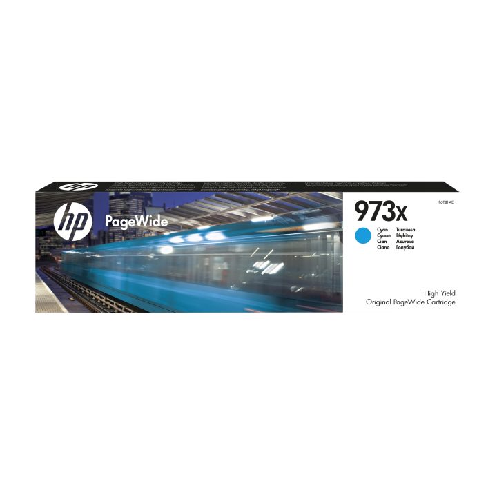 Cartucho ciano original HP PageWide 973X de alto rendimento