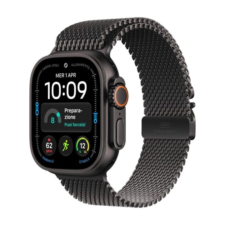 Smartwatch Apple watch u4 GPS+cell 49mm black titanium milanese loop…
