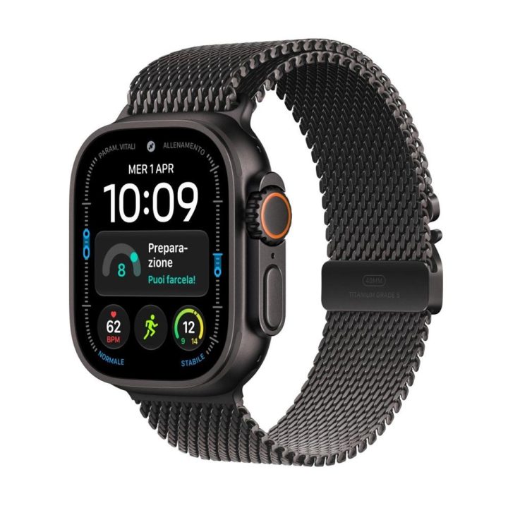 Smartwatch Apple watch u4 GPS+cell 49mm black titanium milanese loop…
