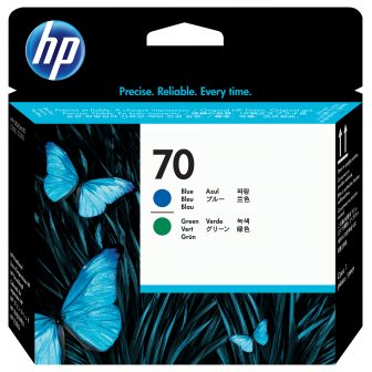 HP DesignJet 70 Print Head Blue and Green
