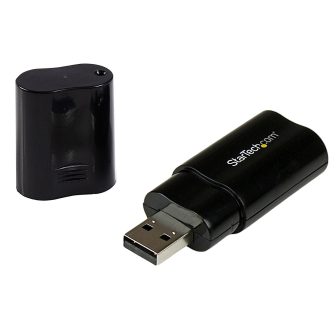 StarTech.com External USB Stereo Sound Card Adapter Converter - Black
