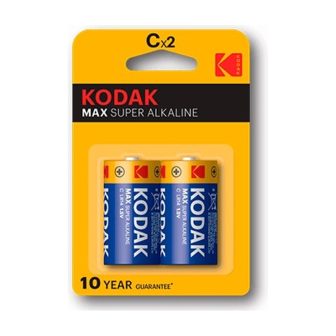 Blister pilas Kodak alcalina max c LR14 1.5V - blister 2 pilas