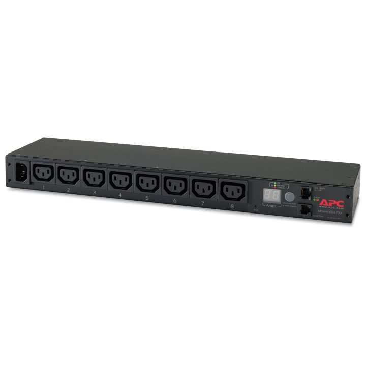 APC AP7820B Power Distribution Unit (PDU) 8 AC Outlets 0U/1U Black