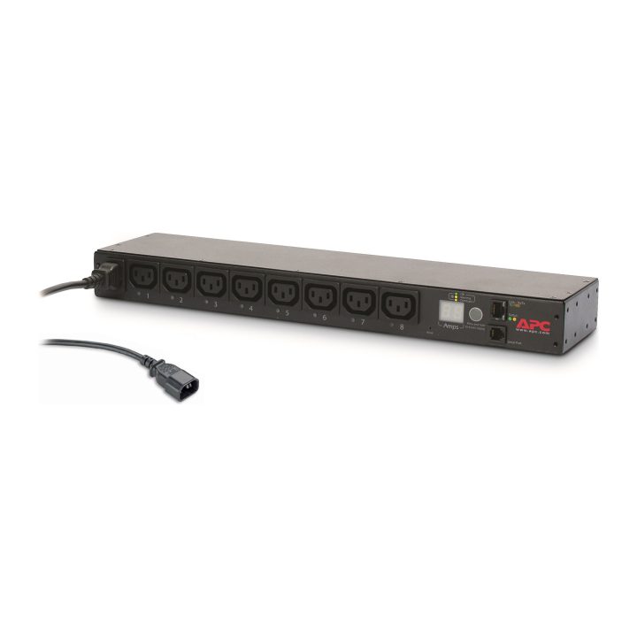APC AP7920B Power Distribution Unit (PDU) 8 AC Outlets 0U/1U Black