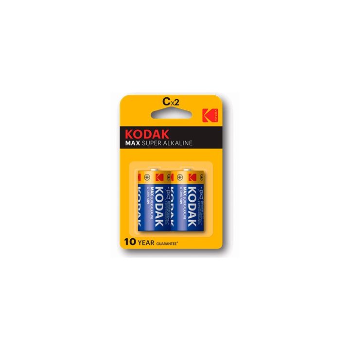 Blister pilas Kodak alcalina max c LR14 1.5V - blister 2 pilas