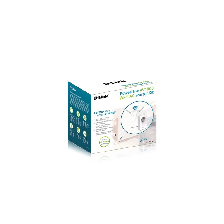 D-Link DHP-W611AV 1000 Mbit/s Ethernet Wi-Fi Branco 2 peça(s)