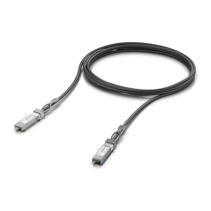 Ubiquiti UACC-DAC-SFP28-3M Cabo de fibra óptica e InfiniBand Preto